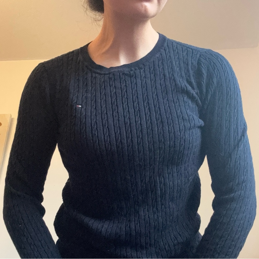 Tommy Hilfiger Navy Cable Knit Sweater